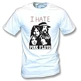 Hochwertiger Druck I Hate Pink Floyd (wie getragen von The Sex Pistols) T-Shirt in Weiß Medium weiß