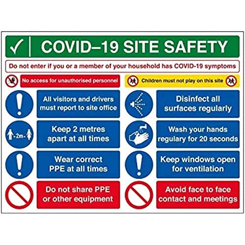 Panneau de sécurité en plastique rigide V Safety signalisation 600 mm x 450 mm