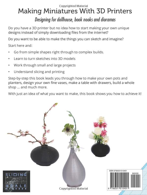 Making Miniatures With 3D Printers: Designing for dollhouse, book nooks and dioramas Paperback – 8 december 2024 - Afbeelding 3