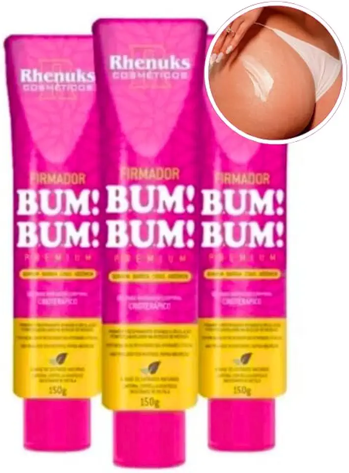 Kit 4 Gel Firmador de Bumbum Anti Celulite Flacidez e Estrias