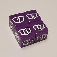 Vista 3 de 8 dados de lealtad púrpura Planeswalker 1-6 y 7-12 compatibles con Magic: The Gathering/CCG MTG