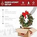 Best Choice Products 30in Pre-Lit Battery Powered Christmas Wreath Artificial Pre-Decorated Holiday Accent w/ 100 Lights, 276 PVC Tips, Ribbons, Pine Cones