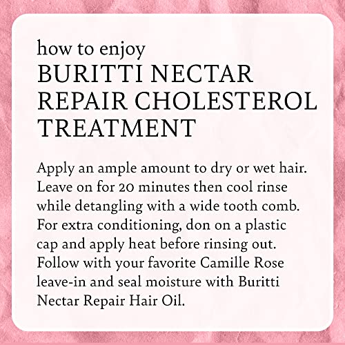 Camille Rose Buriti Nectar Repair Cholesterol Treatment, for Dry Brittle Lifeless Textured Hair, 8 fl oz