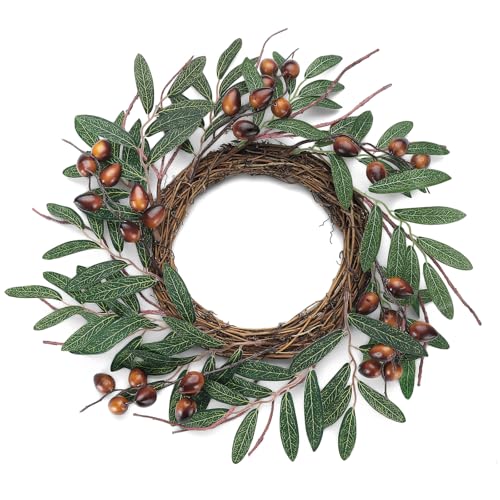 Thiccywoov 14 Inch Olive Rustic Country Artificial Twig Wreath