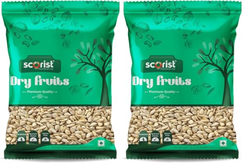 Image of Scorist Premium Sunflower Seeds 500g I Sunflower Seeds for Eating | Diet Food | Healthy Snack | Raw seeds | Weight management | Source of Antioxidants (Pack of 2)