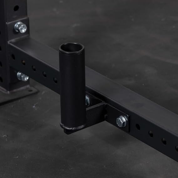 Titan Fitness T-3 or X-3 Series Horizontal Mount Olympic Barbell Holder, Single Bar Hold Bolt-On Rack Mount