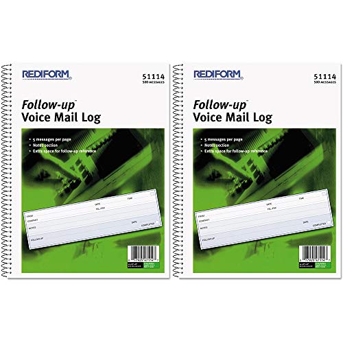 Voice mail Carnet reliure intégrale double exemplaire pour appels