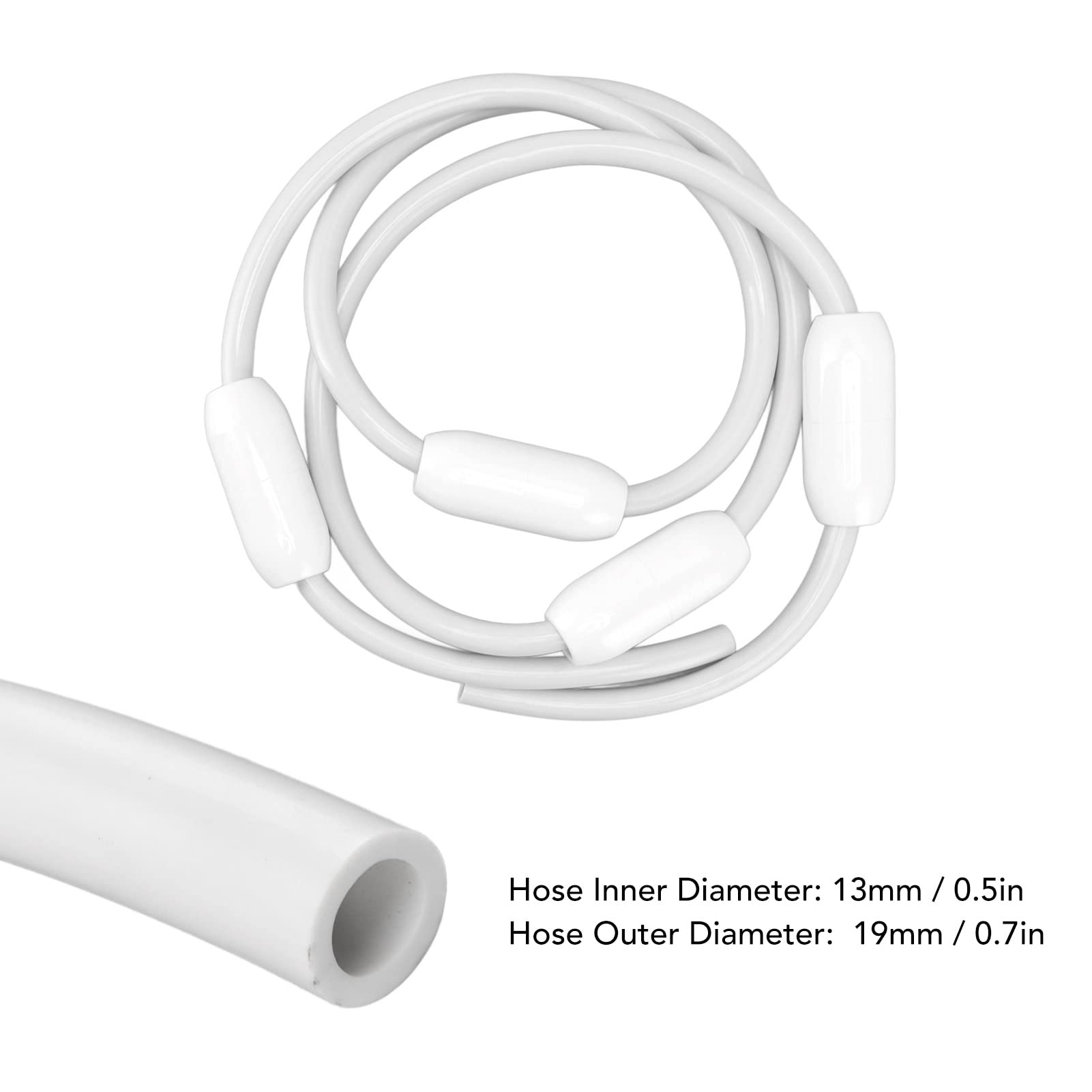 Haofy D45 Pool Cleaner Feed Hose 10ft D45 Pool Cleaner Feed Hose Replacement with 4 D10 Floats for Polaris 9 100 3104