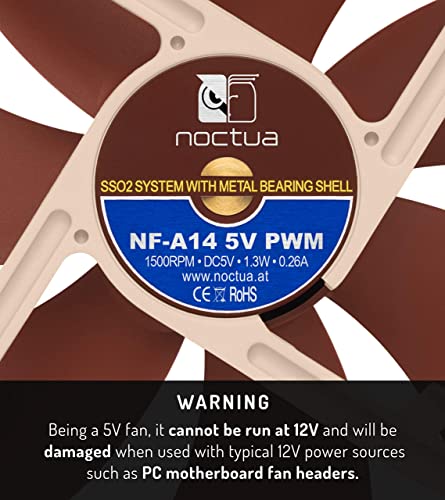 Image of Noctua Nf-A14 5v PwmQuiet 140mm Fan