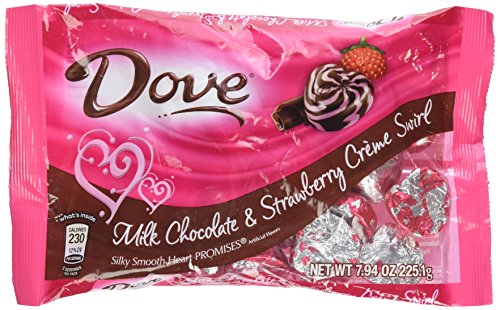 Limited Edition Dove Milk Chocolate & Strawberry Creme Swirl Heart-Shaped Promises, 7.94 oz. Packages (Pack of 2)