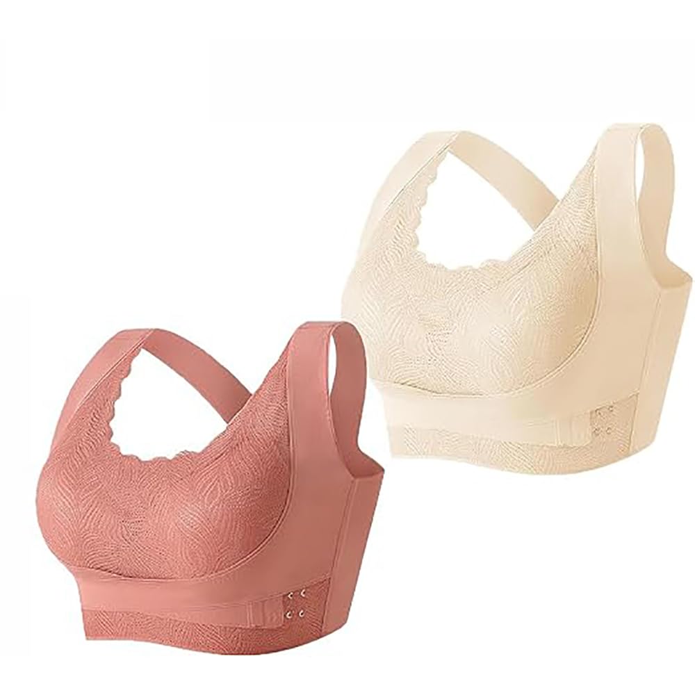 LNBLAKBXBD Detoxification and Shaping & Powerful Lifting Bra, Seamless Push Up Bra,Lymphatic Drainage Bras for Women (2pcs D,XL)
