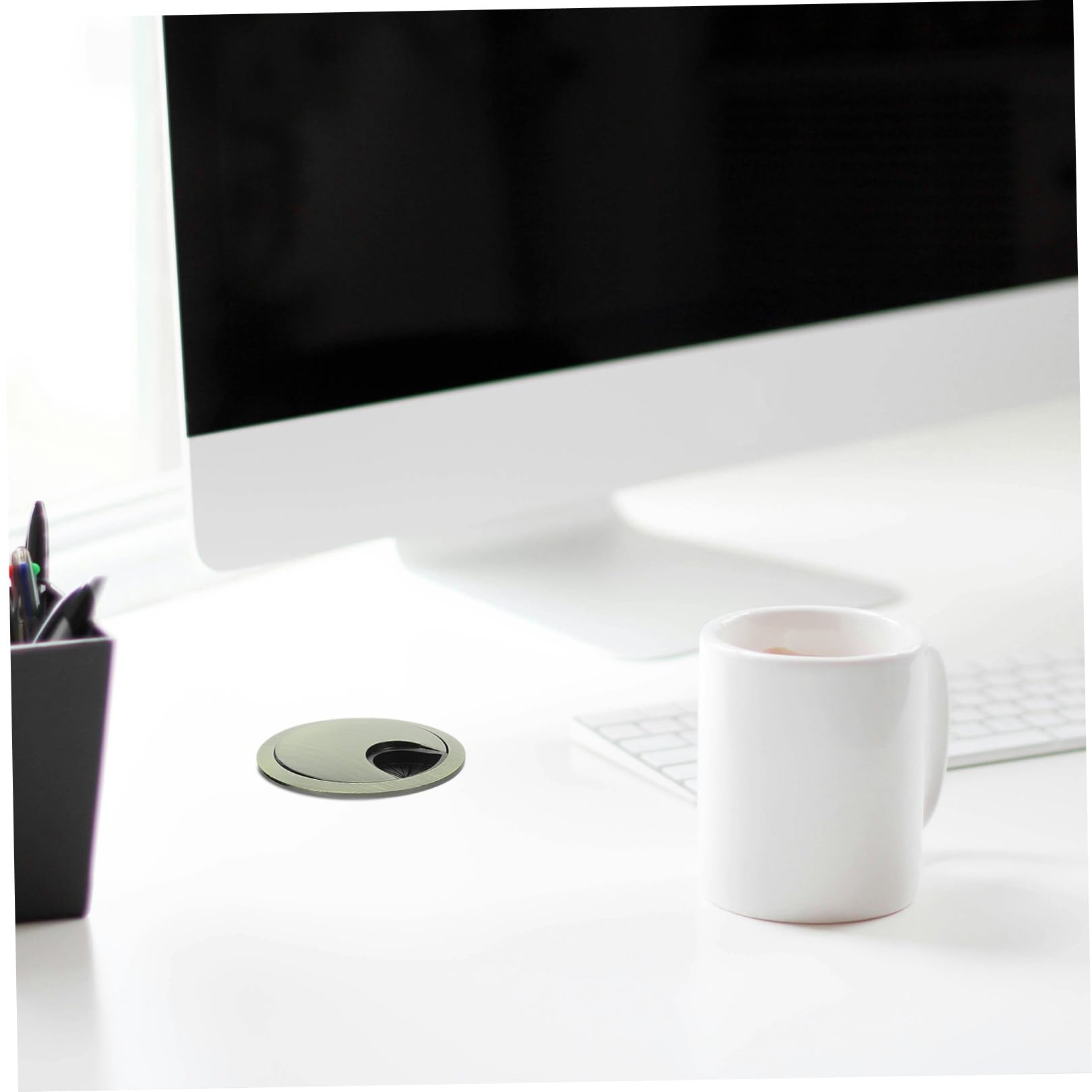 OSALADI 10stücke Runde Kabeldurchführungen Für Saubere Desktop-kabelorganisation Elegantes Design Zur Effektiven Versteckung Von Kabeln Einfache Installation Für Jeden Arbeitsplatz