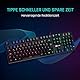 Klim Dash – Niedrigprofil mechanische QWERTZ Tastatur mit roten Schaltern für kultivierte Professionelle Anwender und Gamer - RGB Farben - Metallrahmen Vollständige Anpassbarkeit