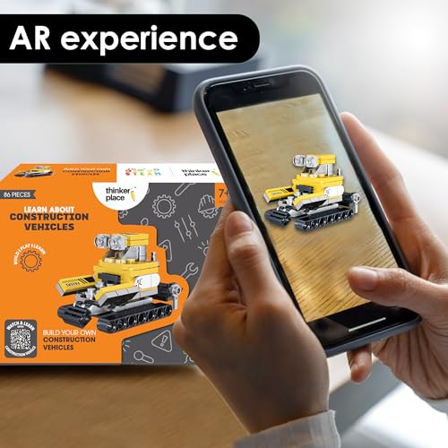 Image of STEM Construction Vehicle Building Blocks Set (86 Pcs) | DIY Paver Toy for Kids 7+ Years (Boys & Girls) | Educational Engineering Toy | Creativity & Problem Solving