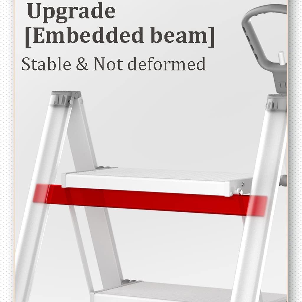 Ladders Multi-Purpose Telescoping Ladders, Wide Pedal Folding Ladder with Handrails, Family Small Portable Step Ladders 330lb Household or Outdoor