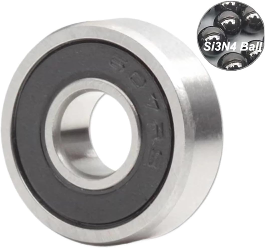 2PCS 605 607 608 608/9 609 RS 2RS Hybrid Ceramic Bearing Industry Motor Spindle Hybrids Si3N4 Ball Bearings(608-9RS 9x22x7)