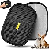 YEDPGUE 2 Stück Fellhandschuhe Katze, Doppelseitige Fell Magnet Handschuh, Katze Wiederverwendbare, Tierhaarentferner Handschuh Für Kleidung, Sofas, Betten