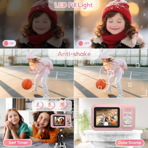 Image of Digital Camera for Kids, 48MP FHD 1080P Point and Shoot Digital Cameras with 16X Zoom Anti-Shake