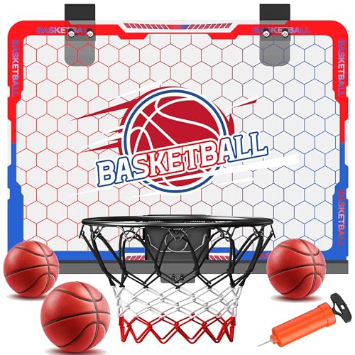 Mini Indoor Basketball Hoop for Kids 3-12 Over-the-Door
