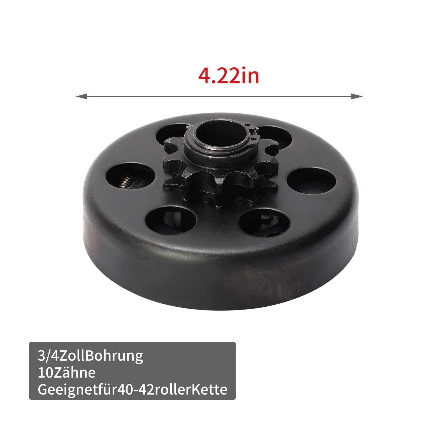 aleawol Fliehkraftkupplung 19mm 3/4 Zoll Bohrung, 10 Zähne 40/41/420 Kette Kart Kupplung Zentrifugalkupplung für Go Kart 168 152 Motor Mini Bike