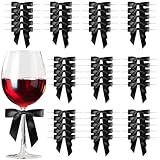 Satin Ribbon Black Bow Decor 2.5