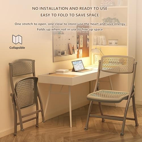 Chaise pliante en plastique PP robuste et métal avec charge 200 kg - 7