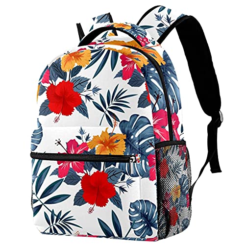 Sac à dos de voyage pour campus ados motif forêt tropicale durable