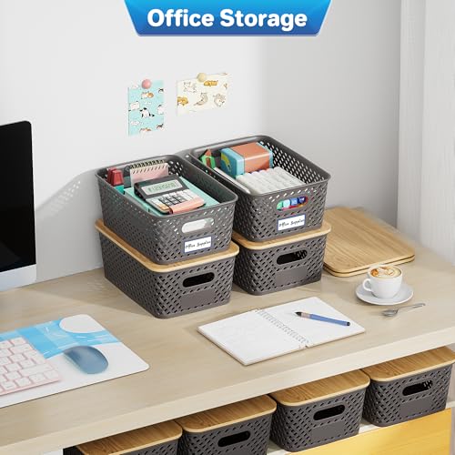 Get 8 Pack Stackable Storage Bins with Bamboo Lids - Use Code UGZK83I5 - Image 6