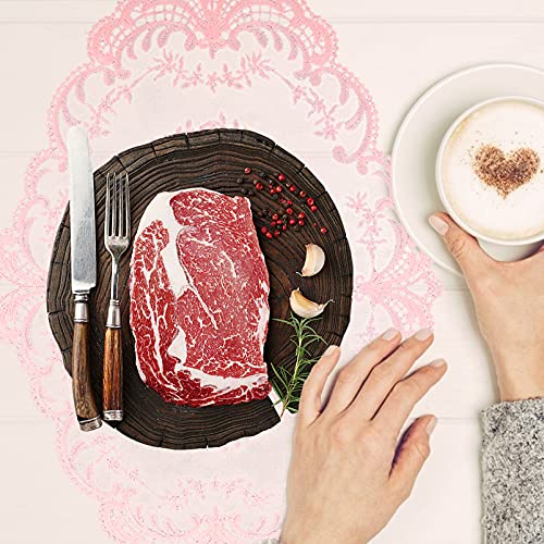 2 Pack Lace Doilies Milk Silk 16 X 11 Inches Embroidered Table Placemats Table Mats Placemats Table Topper For Wedding Birthday Dinner Party Decor #TOP3