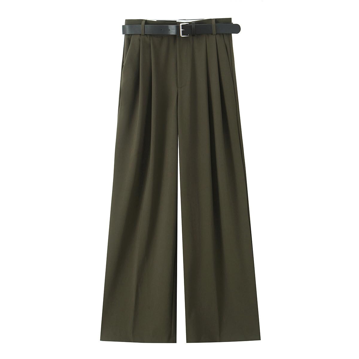 CosSky Womens Double Pleated Pants Wide Leg Dress Pants High Waist Trendy Trousers