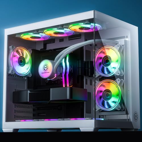 Cube Snow Edition – Gaming PC – Intel Core i7 12700KF – RTX 4060 – raffreddamento ad acqua – 1000 GB M.2 SSD – 32 GB RGB DDR4 – WLAN – Windows 11 Pro - PC Desktop - Immagine 1