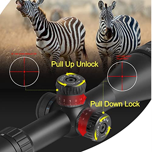 Paike Rifle Scope 4-16x44 AOE Red Green Blue Illuminated With Sunshade - Image 4