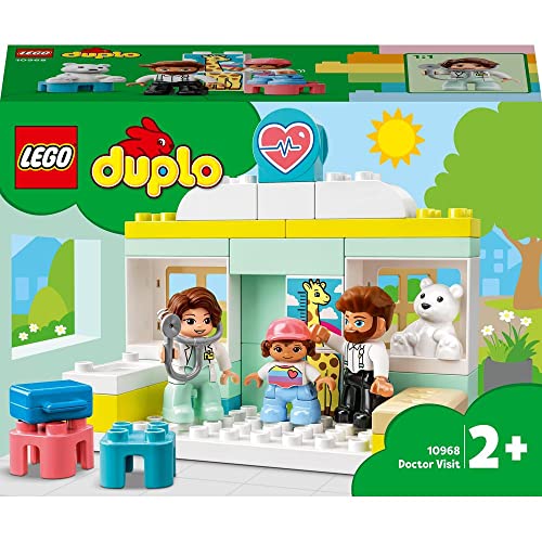 Image of LEGO 10968 Duplo The Medical Visit, Building Game Large Bricks, Educational Learning Toy for Babies and Children from 2 Years Old