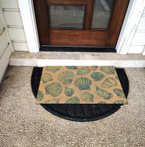 SPBL&L Beach Door Mat, Blue Coastal Seashell Welcome Doormat for Front Door Porch Entrance Indoor Outdoor Outside, Beach Welcome Mats, Coastal Ocean Bath Mat, 17x30 Inch - Image 7