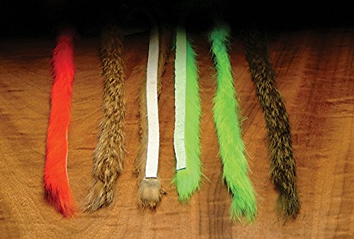 Hareline Fly Tying Magnum Rabbit Strips - Wide Rabbit Fur Strip Material for Streamers, Pike, Musky & Saltwater Flies