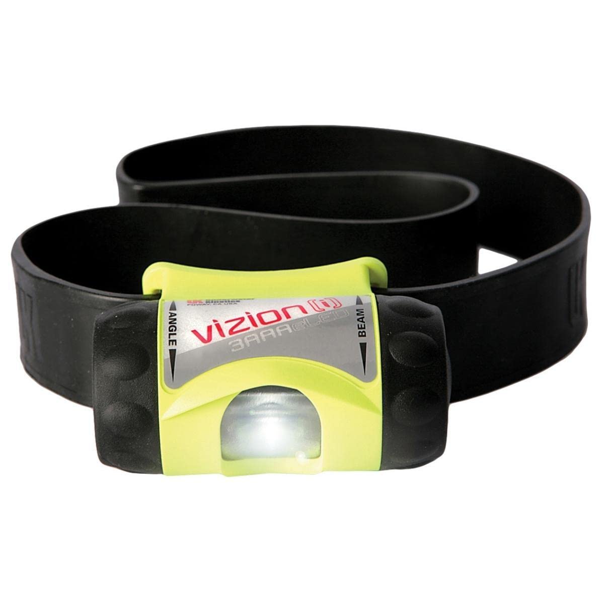 Underwater Kinetics - 17007 UK3AAA Vizion eLED Waterproof Headlamp, Rubber Strap/Yellow