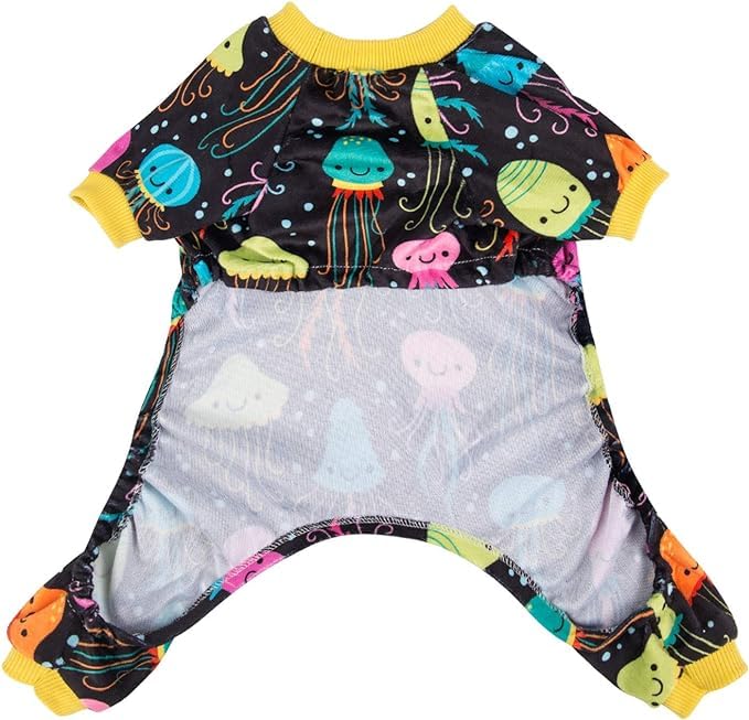 Image of CuteBone Soft & Stretchy Dog Pajamas - Cozy Pet Jammies Breathable Jumpsuit for Small Dogs - All-Season Comfy Outfit Easy-On Pullover Design - Keeps Pets Warm & Comfortable P80XS