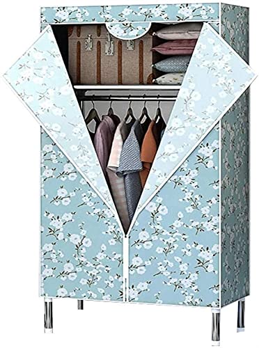 Home Closet Wardrobe Clothes Portable Foldable Standing Closet with Hanging Rod Closet Storage Organizer Wrdrobe Closet 85X45X165cm HAODAMAI (Color : Green)