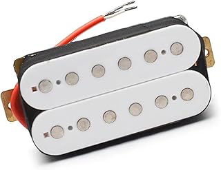 6-String Electric Guitar Humbucker Pickup Double Coil Electric Guitar Pickup Bridge Or Neck Pickup guitar pickup set (Color : White Neck)