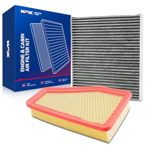 KAX Engine & Cabin Air Filter Kit Replacement for Jeep Cherokee 2019-2022 3.2L 2020-2023 2.4L Replace# CA12371 CF12307