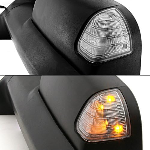 AKKON - For 09-12 Dodge Ram Pickup Amber Extendable Towing Power Heated Function Side Mirrors Passenger Side
