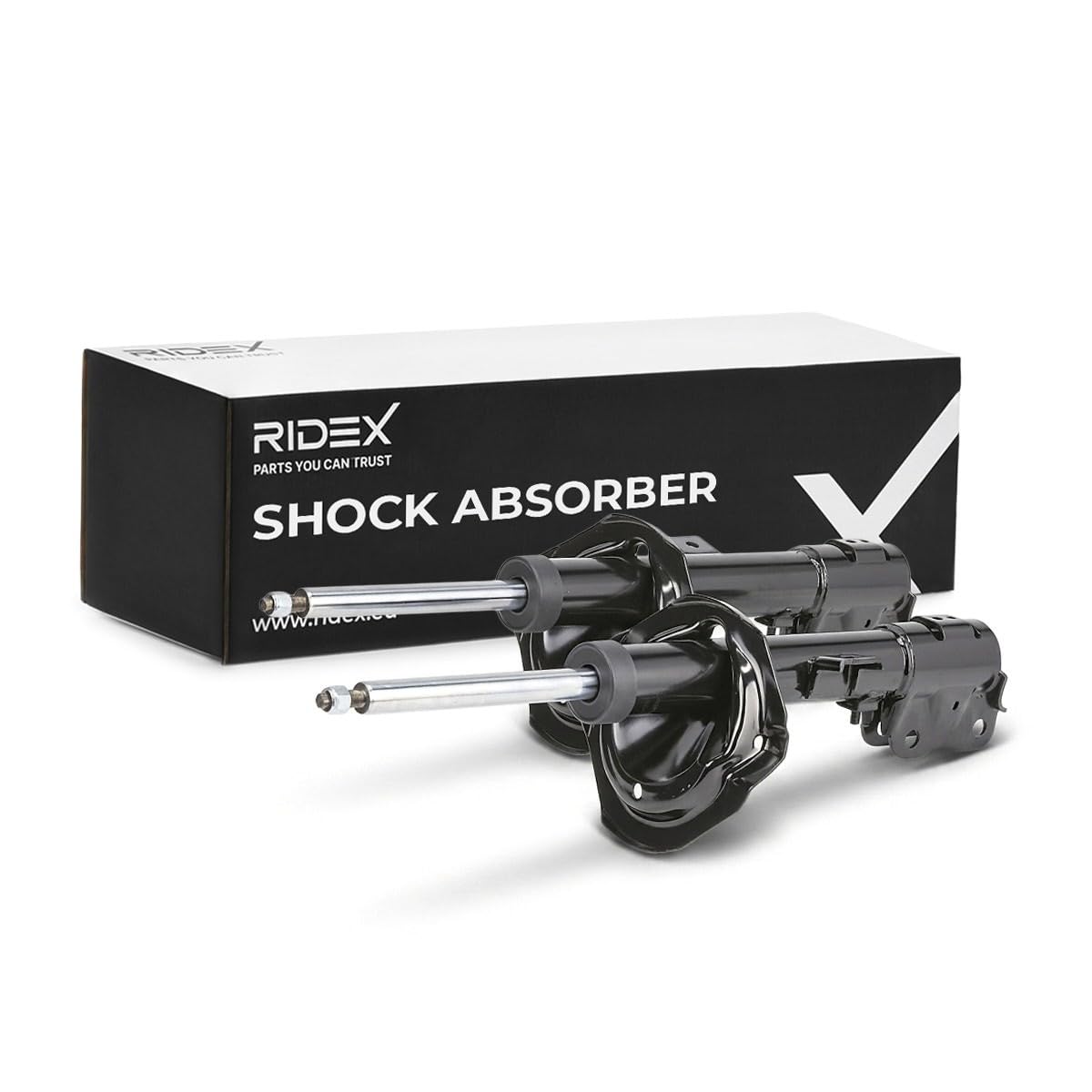 RIDEX 2x Amortisseur Avant 2x Jeu, Pression de gaz Compatible avec MITSUBISHI ASX GAW, CITROËN C4 Aircross, PEUGEOT 4008 SUV