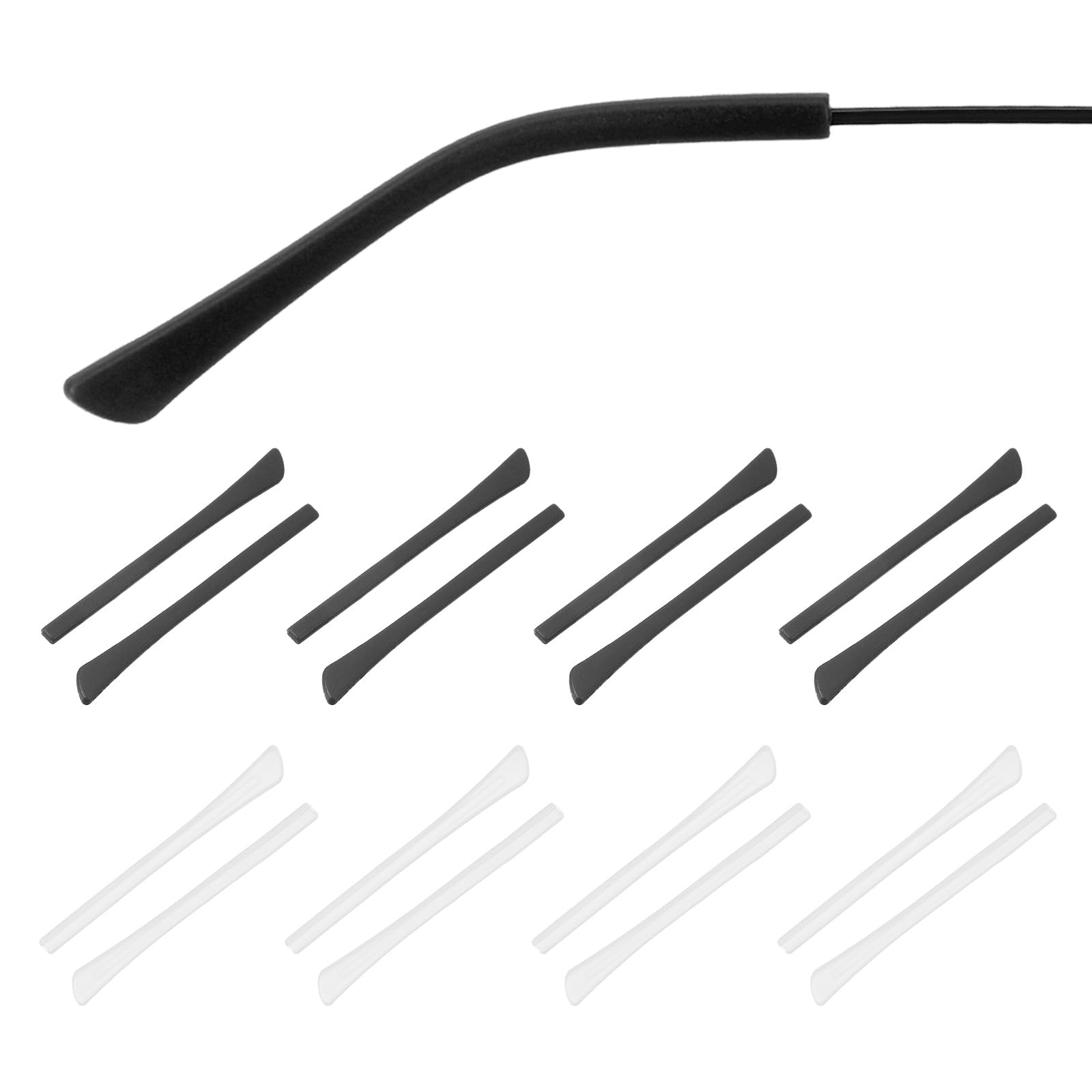 PATIKIL Eye Glass Replacement Temples, Silicone Anti-Slip Eyeglass End Tips Glasses