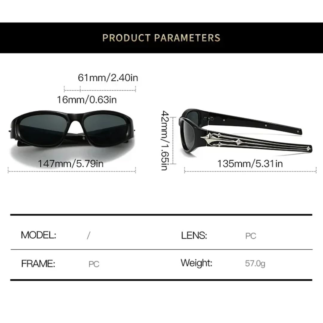 Occhiali da sole cat-eye alla moda per uomo e donna, lusso, stile punk con rivetti, protezione UV400.