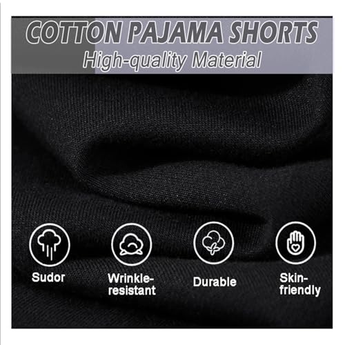 Mens 5 Inch Pajama Shorts Lounge Cotton Sleep Shorts Active Shorts Elastic Waist Lightweight PJ Bottoms Shorts3