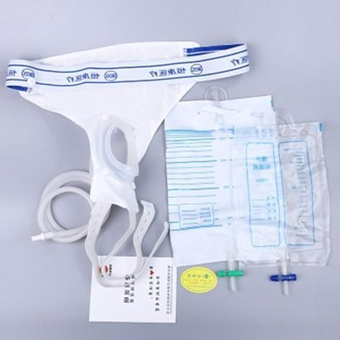 Colector de orina femenino reutilizable de silicona para adultos, bolsa portátil para viajes y uso al aire libre, talla M