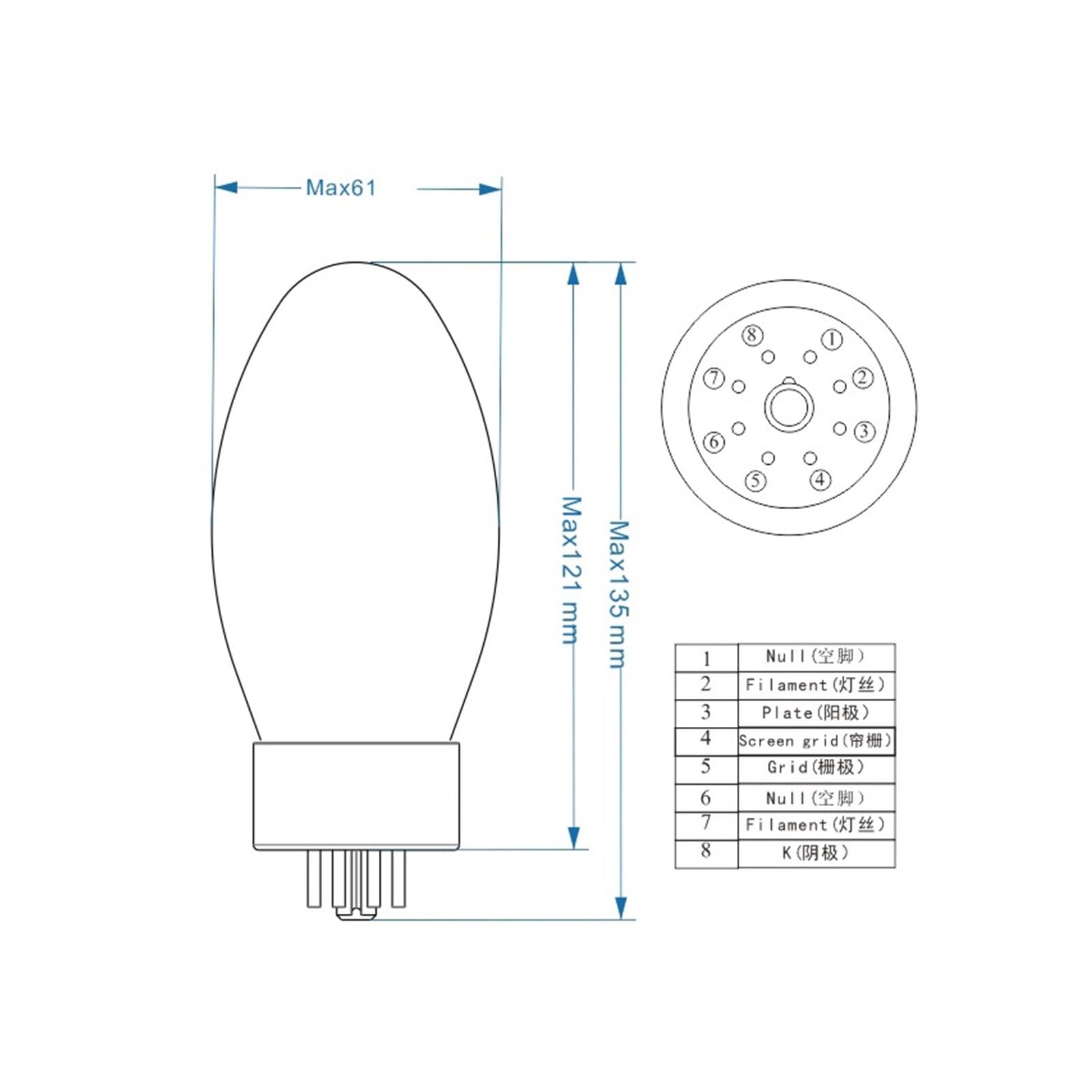 rura KT88 odkurzacz HIFI audio zastępuje EL34 6550 KT120 KT66 KT100 DIY zestaw wzmacniacza (2 szt.)