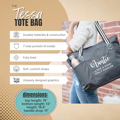 Caja de regalo personalizada para tía con bolsa tote y regalos surtidos miniatura 4