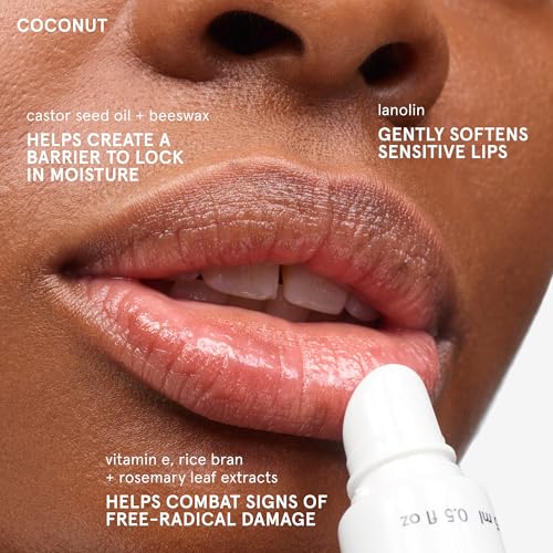 Image of Glossier Balm Dotcom Hydrating Lip Balm - Universal Salve, Up to 12Hr Moisture - Lanolin, Beeswax & Castor Oil for Dry Lips, Cuticles & Skin - Coconut, Clear Untinted, 15ml