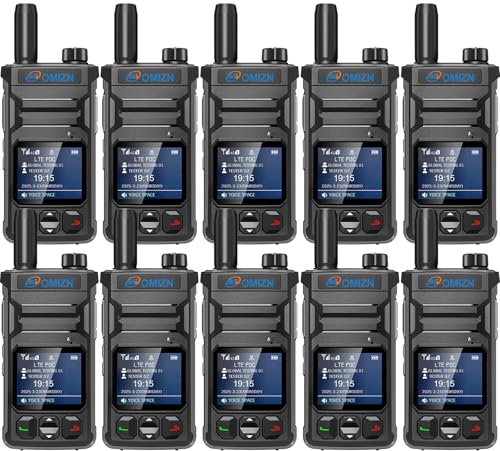 OMIZN T6 Ultra-Slim Walkie Talkie with Unlimited Range Over 4G LTE, AES-256 Encrypted Two Way Radio, Noise Reduction, IP65, Type-C Charging, Lifetime Free Use